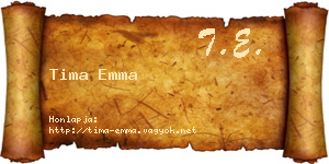 Tima Emma névjegykártya